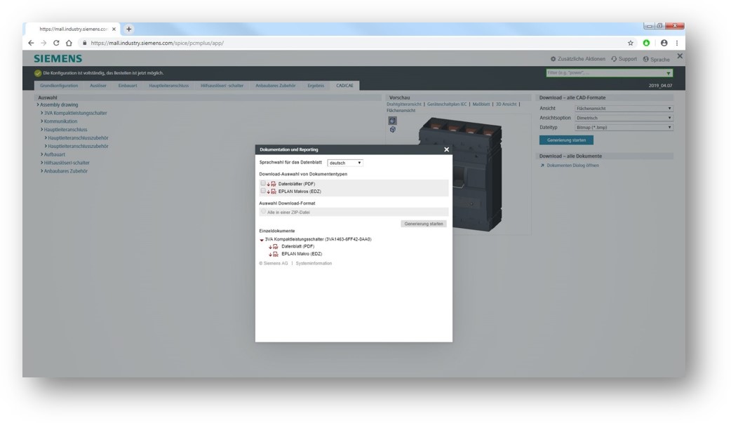 Siemens-Konfigurator